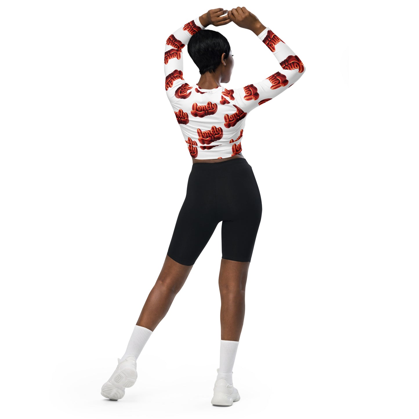 Recycled long-sleeve crop top | Lonely Balloon