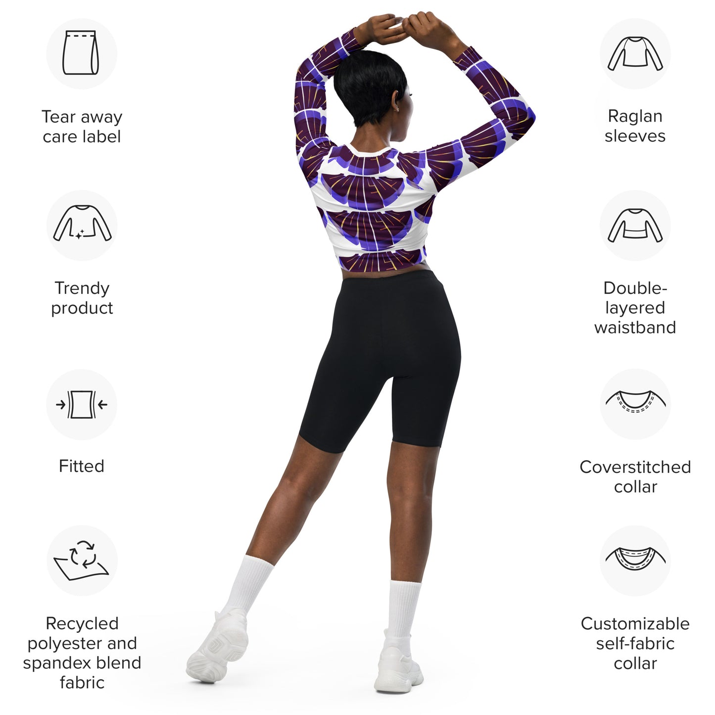 Recycled long-sleeve crop top | Lonely Vibe