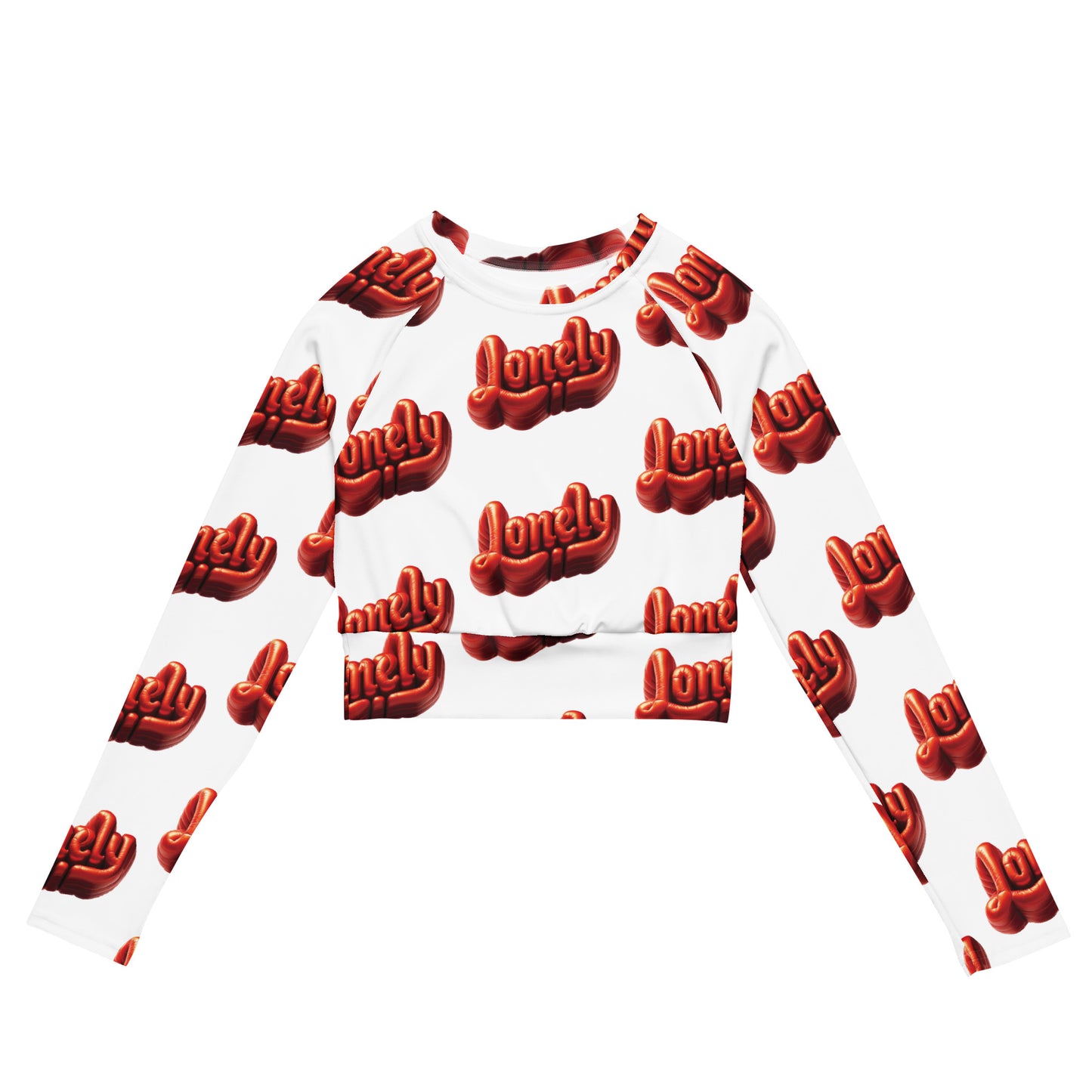 Recycled long-sleeve crop top | Lonely Balloon