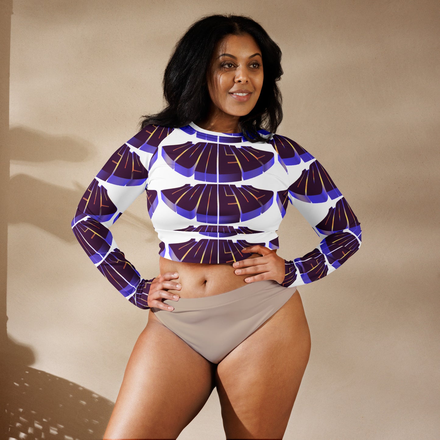 Recycled long-sleeve crop top | Lonely Vibe