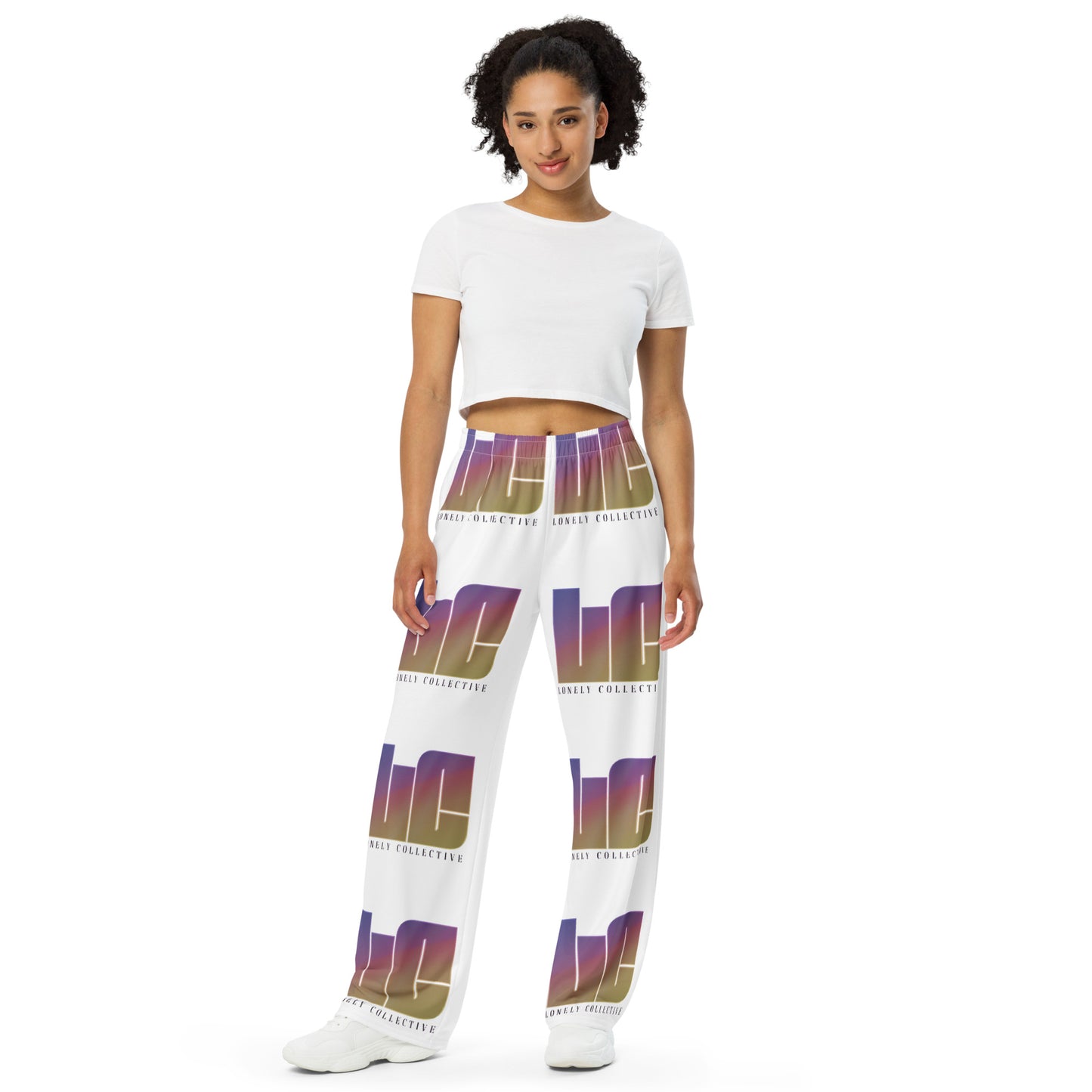 All-Over Print Unisex Wide-Leg Pants | Lonely Sunset