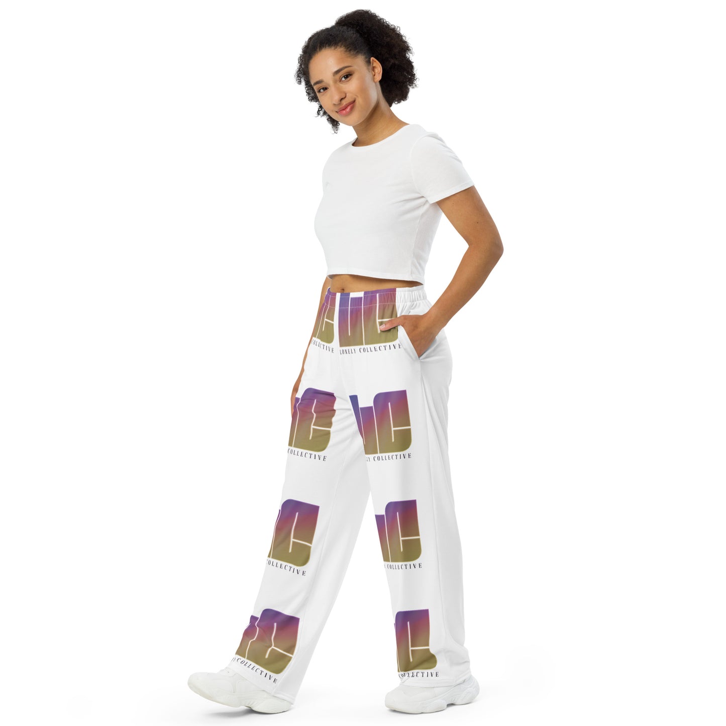All-Over Print Unisex Wide-Leg Pants | Lonely Sunset