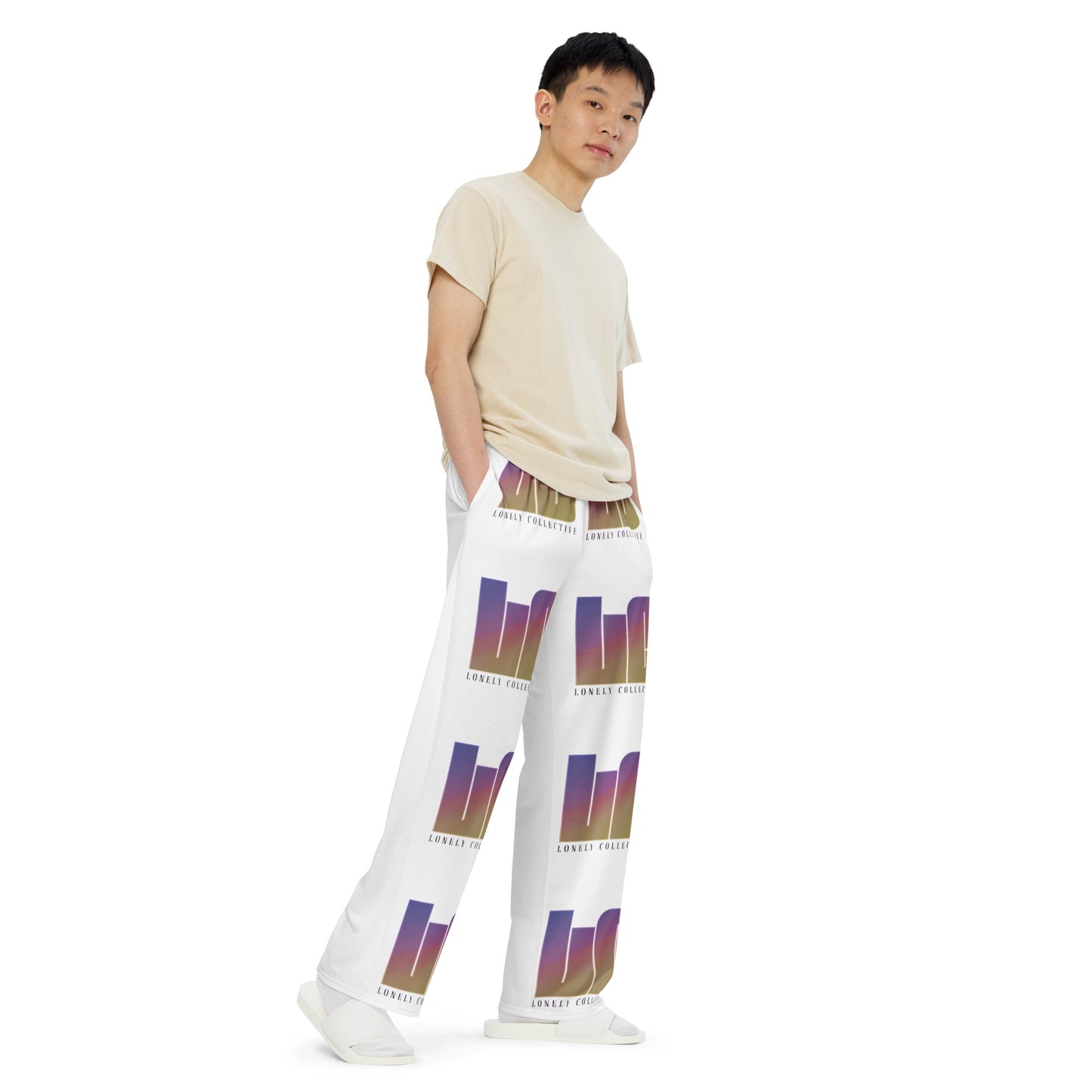 All-Over Print Unisex Wide-Leg Pants | Lonely Sunset