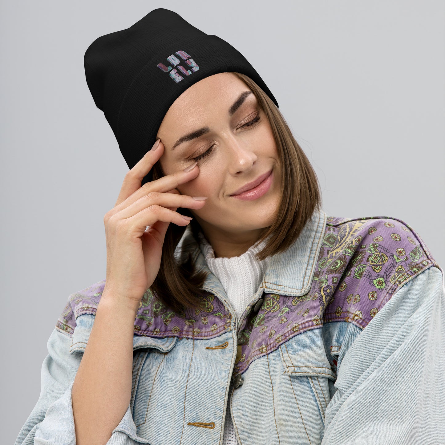 Embroidered Beanie | Lonely Candy Font