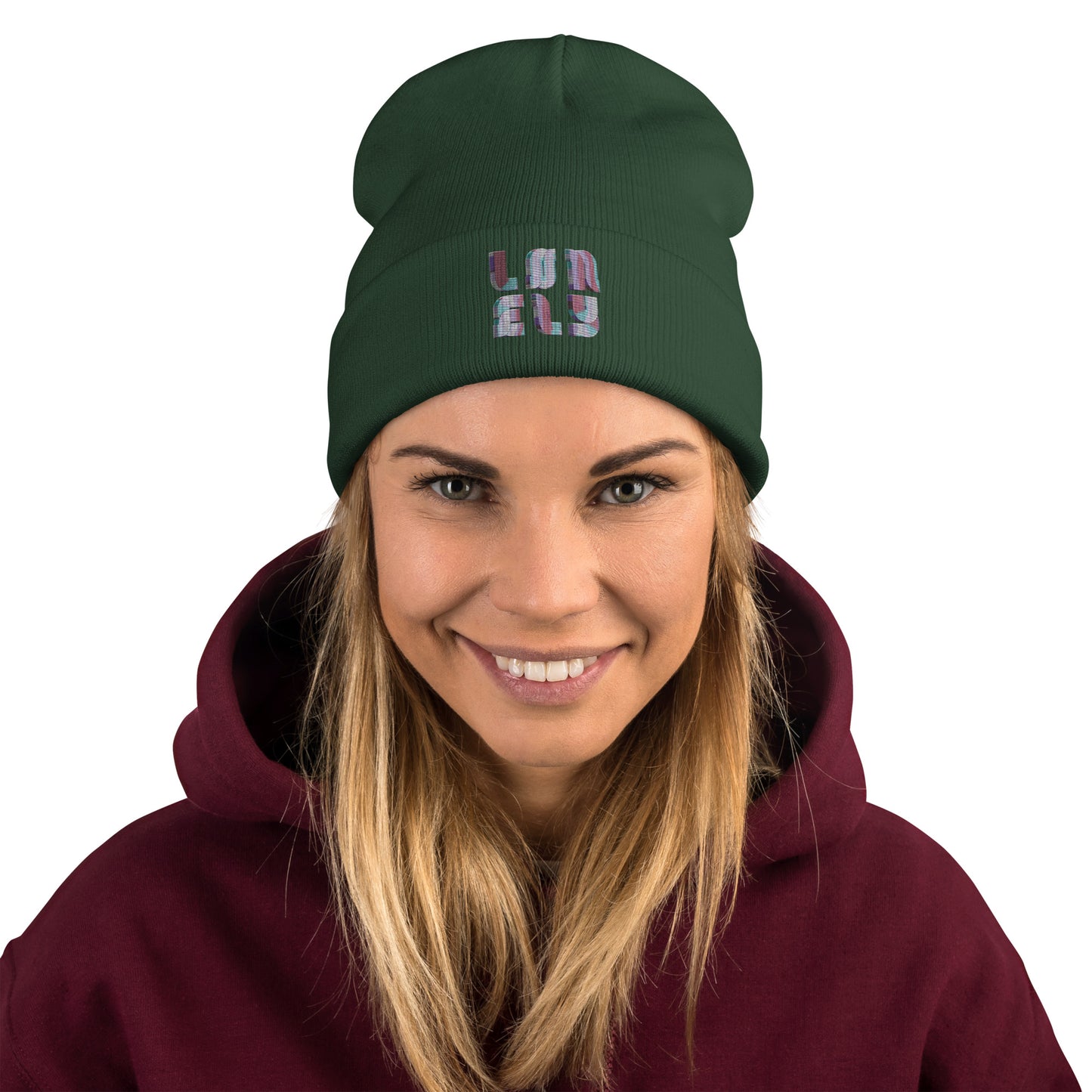 Embroidered Beanie | Lonely Candy Font