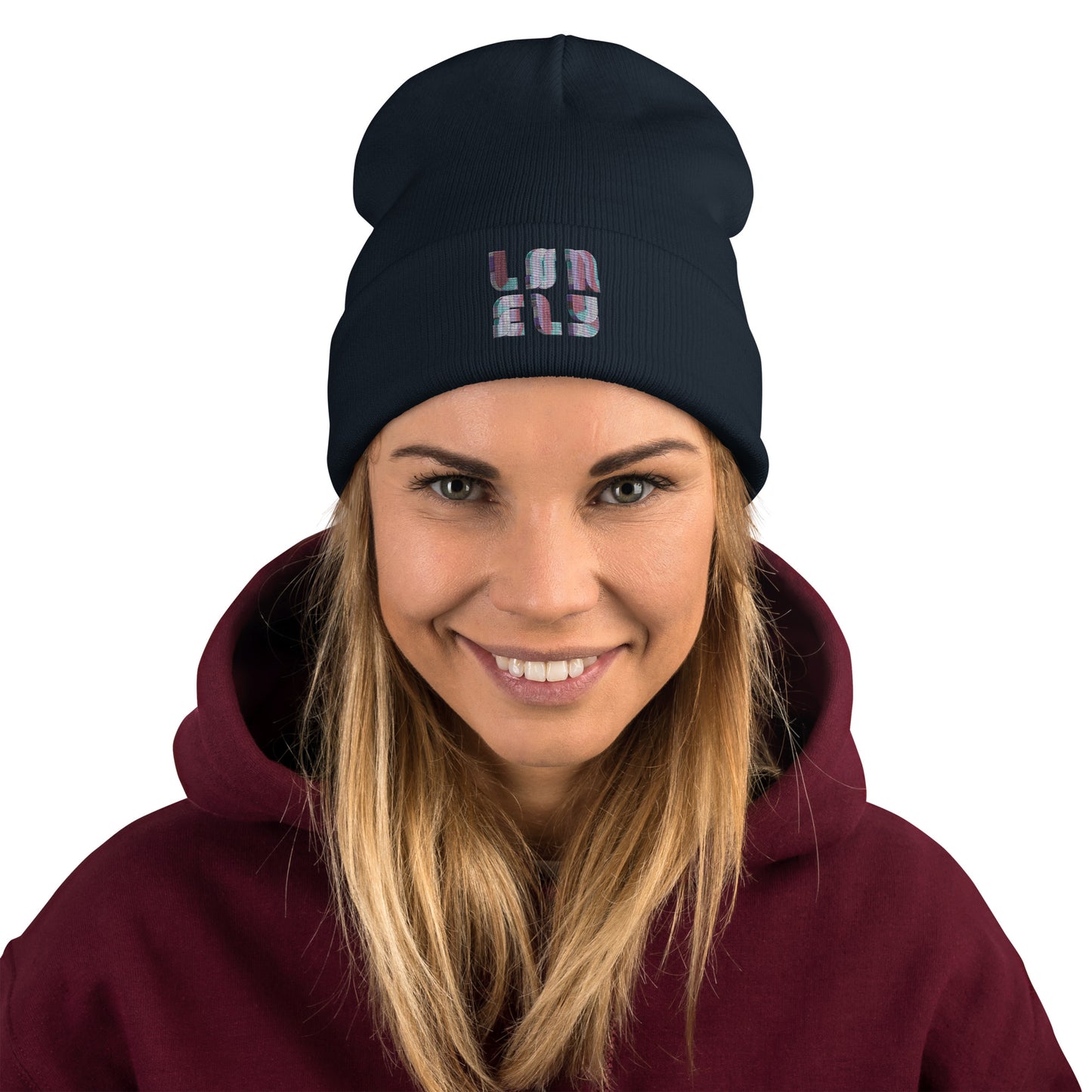 Embroidered Beanie | Lonely Candy Font
