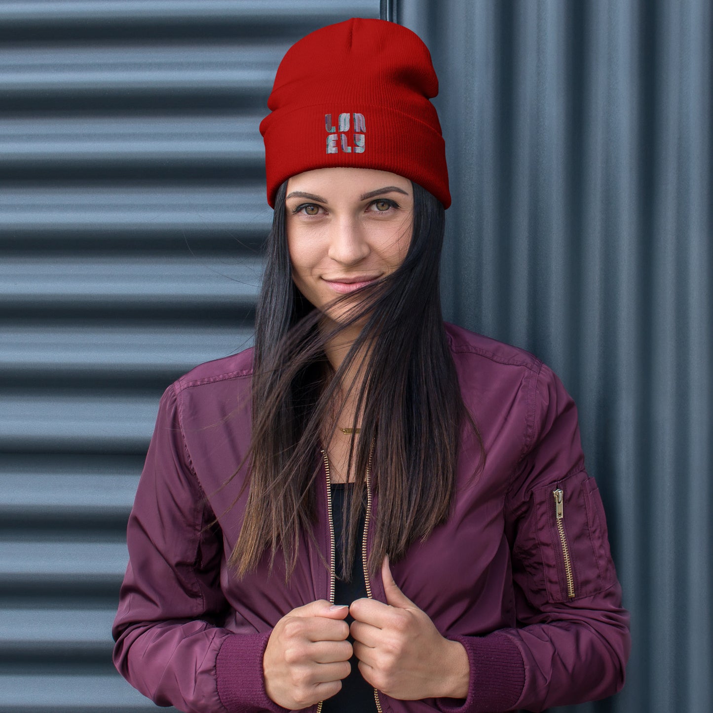 Embroidered Beanie | Lonely Candy Font