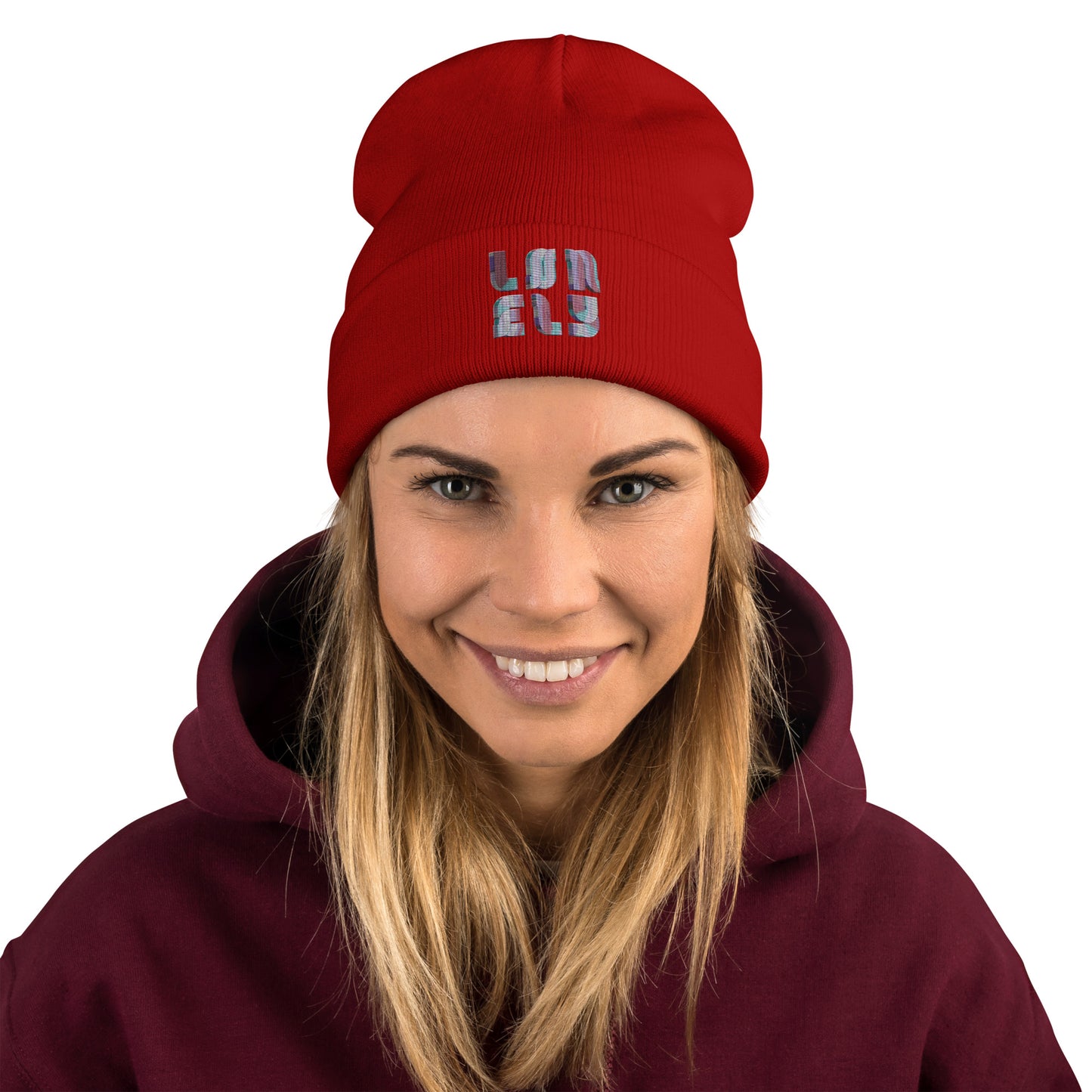 Embroidered Beanie | Lonely Candy Font