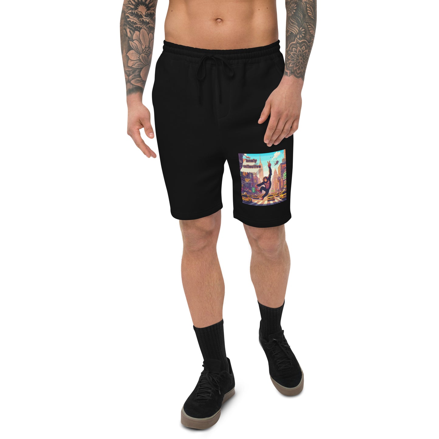 Men's Fleece Shorts | Lonely 16 Bit Ape