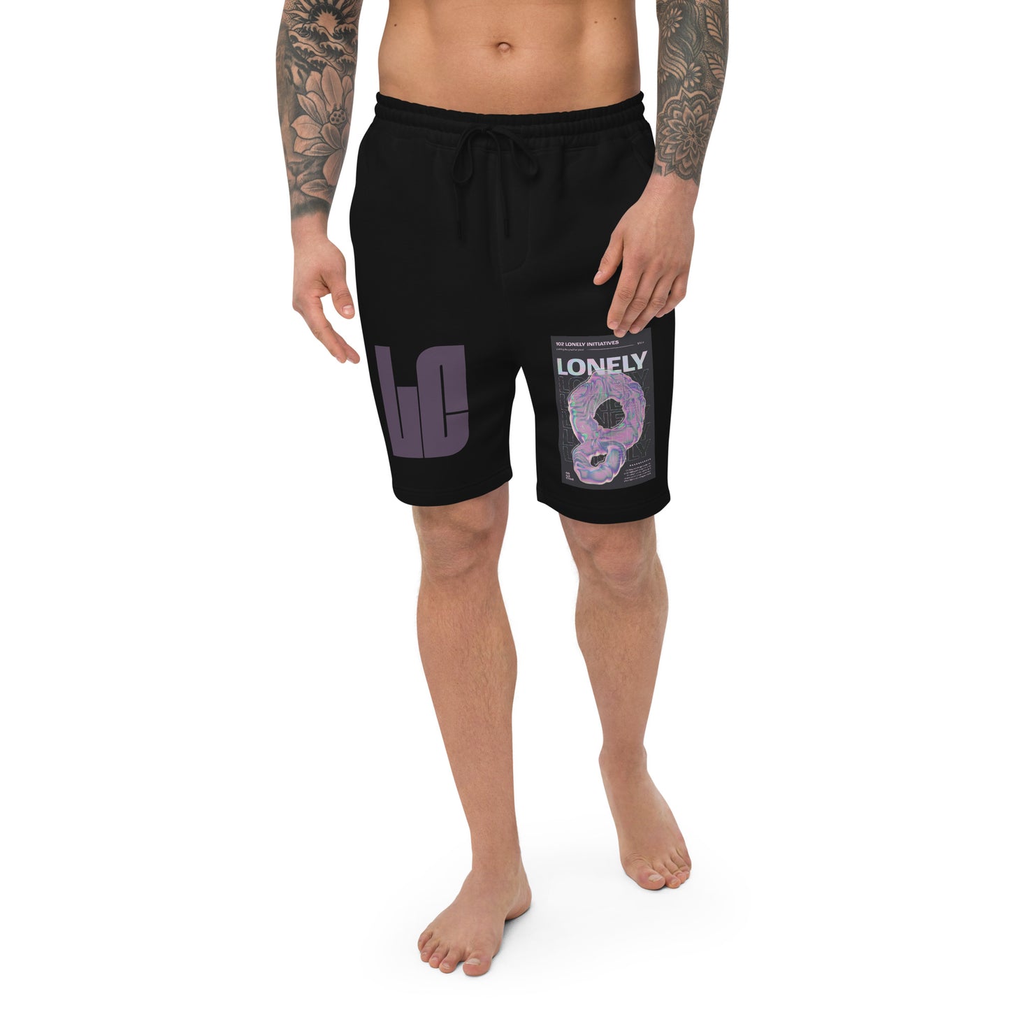 Men's Fleece Shorts | Lonely Purple Print