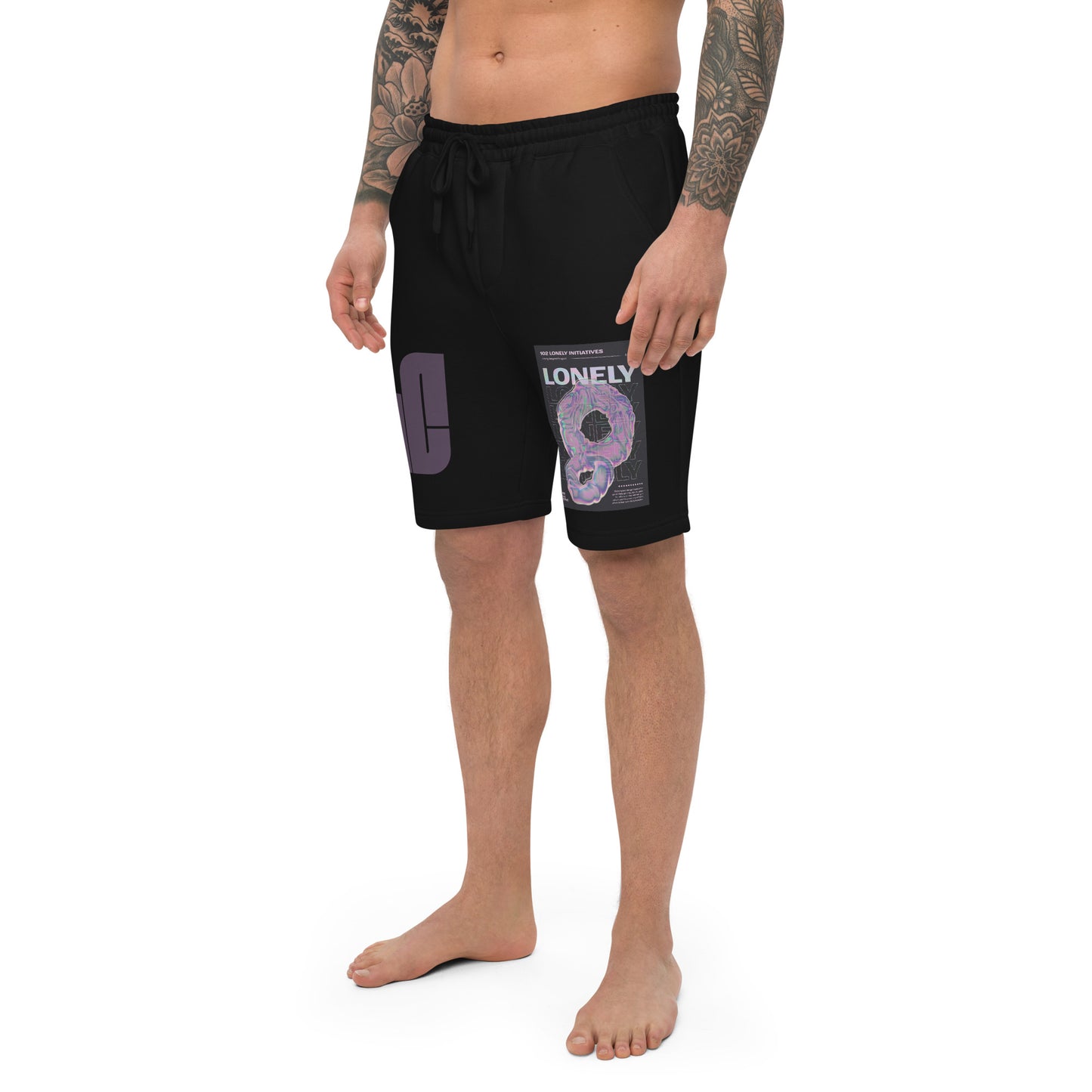 Men's Fleece Shorts | Lonely Purple Print
