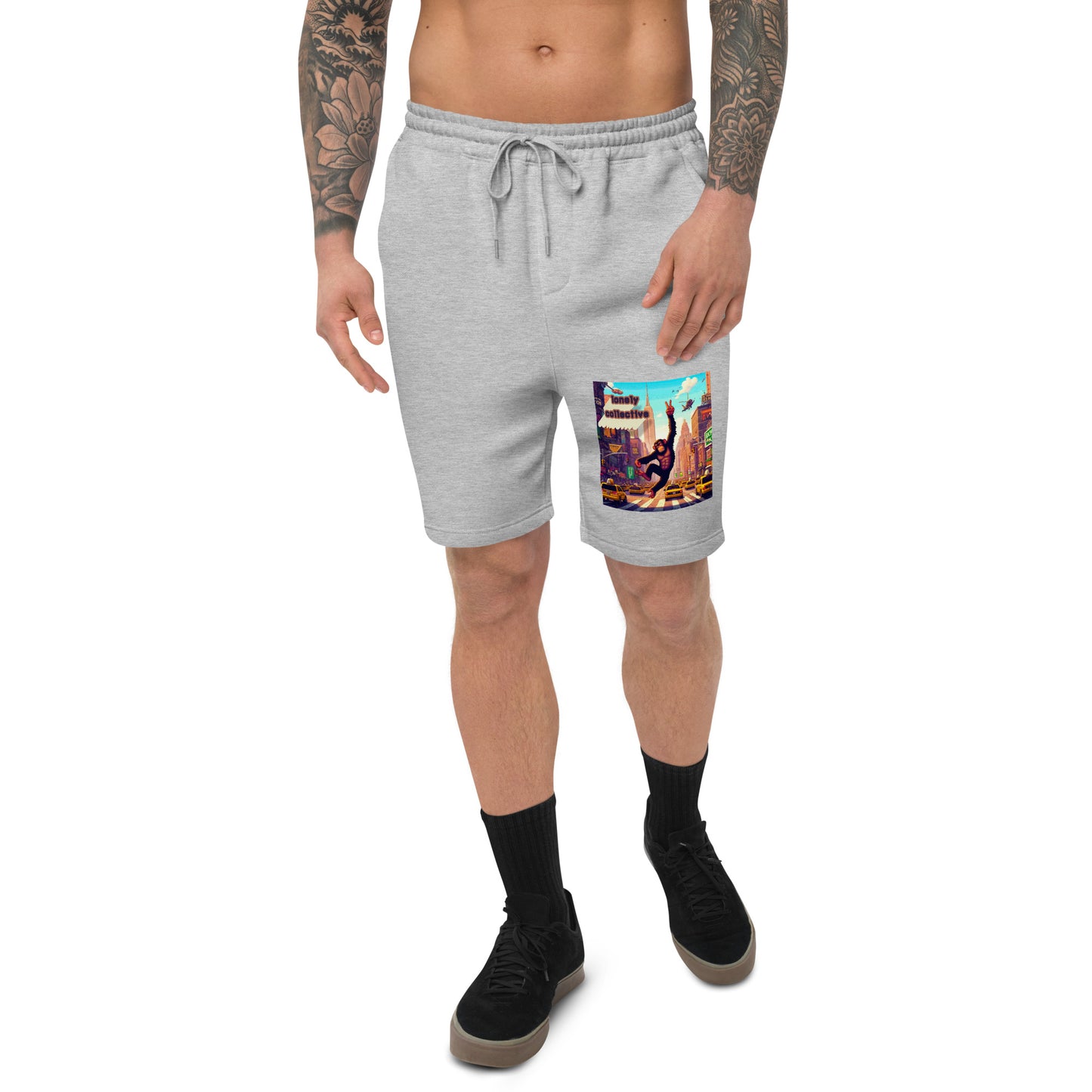 Men's Fleece Shorts | Lonely 16 Bit Ape