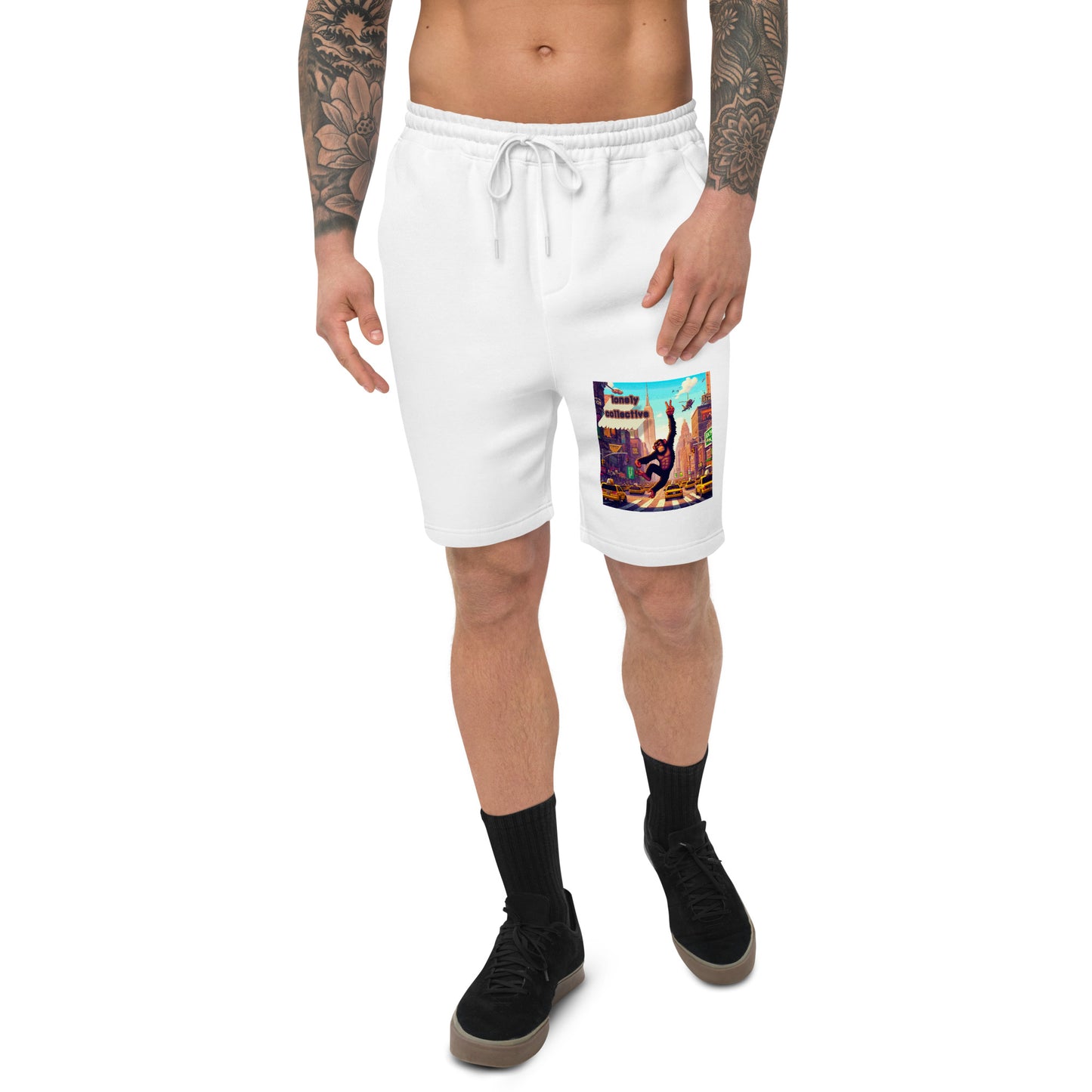 Men's Fleece Shorts | Lonely 16 Bit Ape