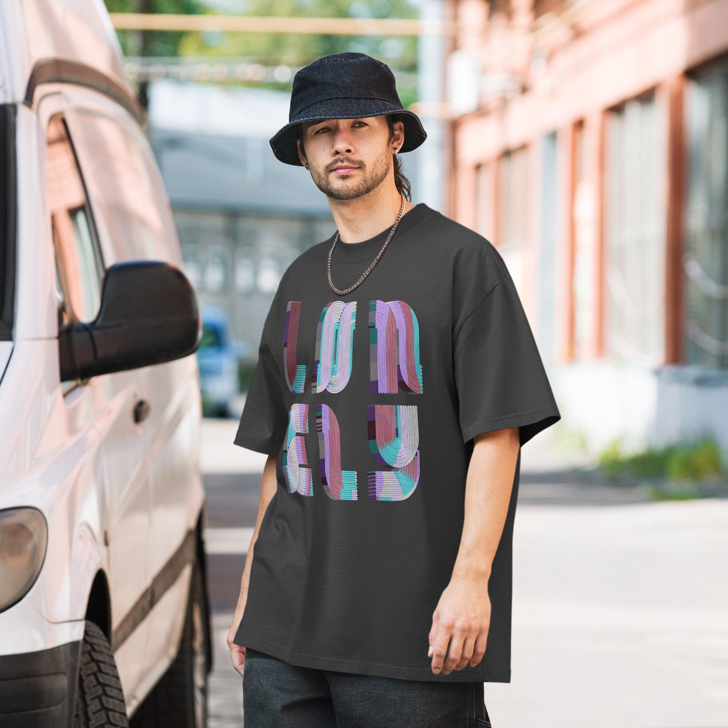 Oversized Faded T-Shirt | Lonely Candy Print