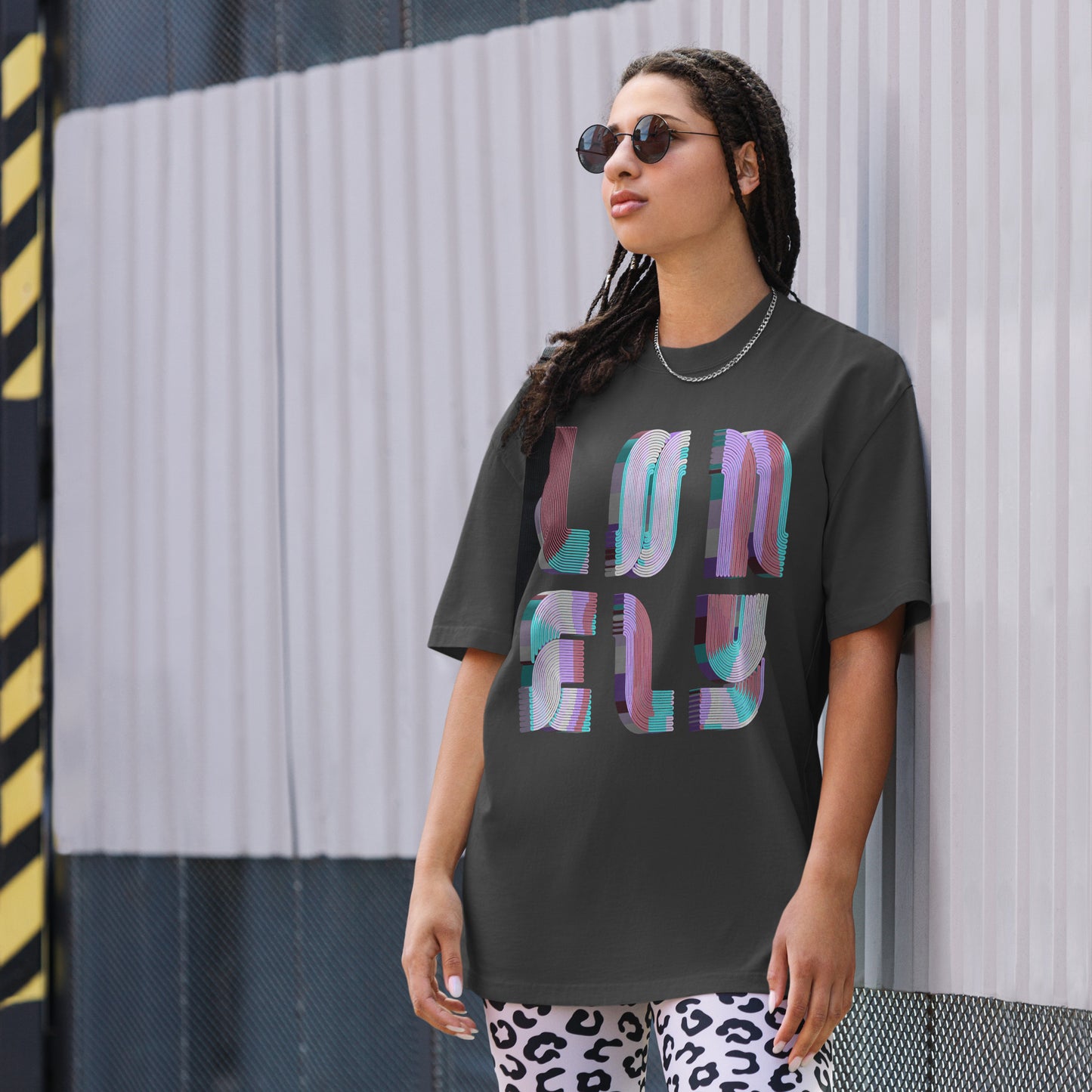 Oversized Faded T-Shirt | Lonely Candy Print