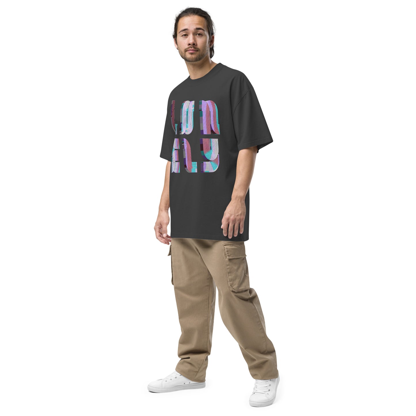 Oversized Faded T-Shirt | Lonely Candy Print