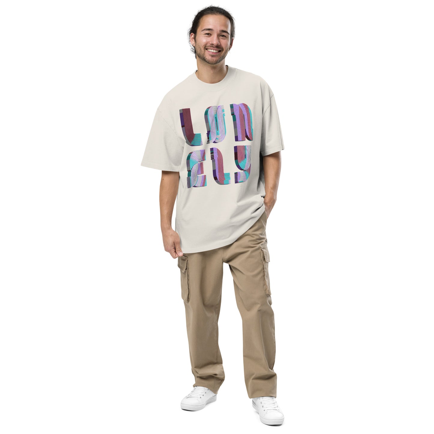 Oversized Faded T-Shirt | Lonely Candy Print