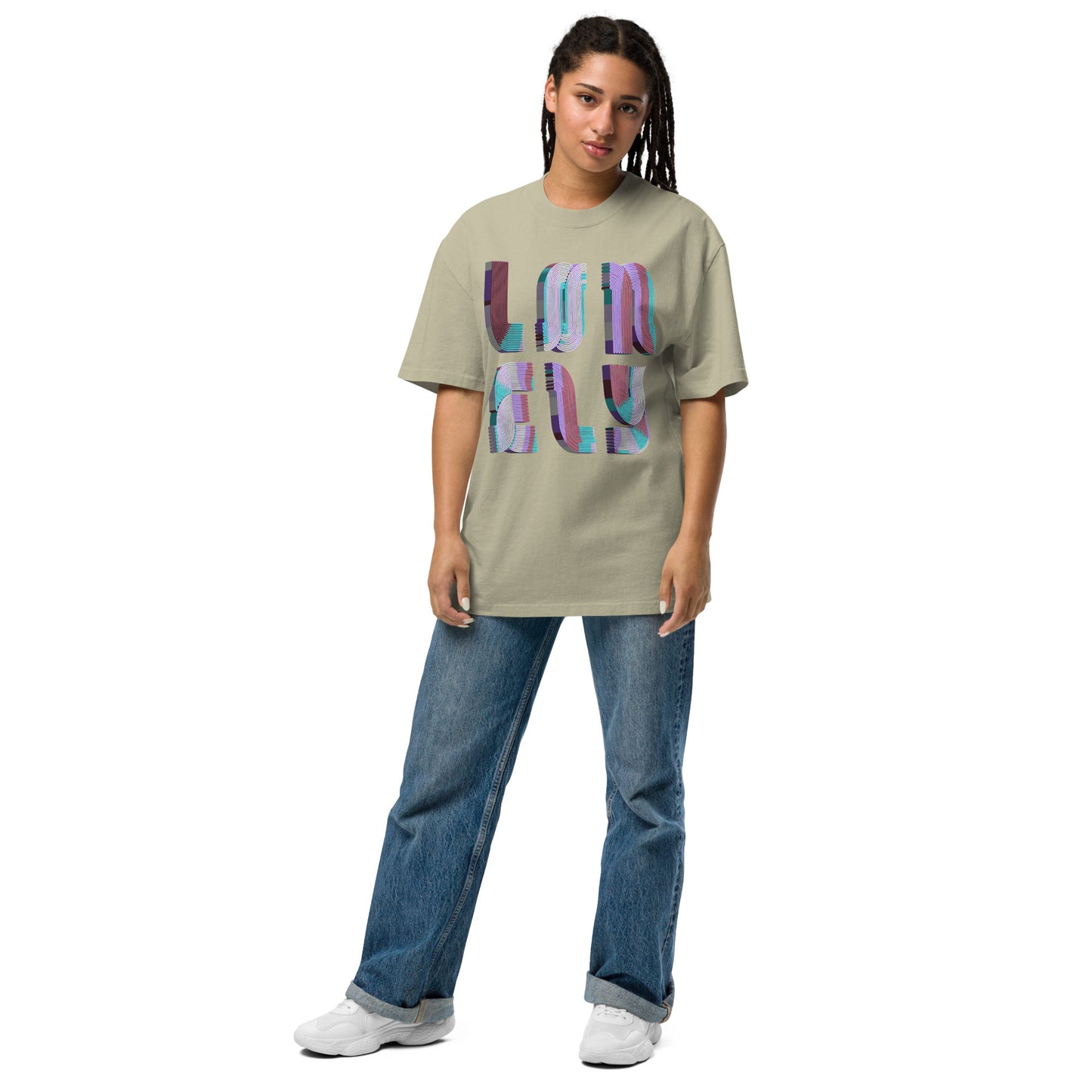 Oversized Faded T-Shirt | Lonely Candy Print