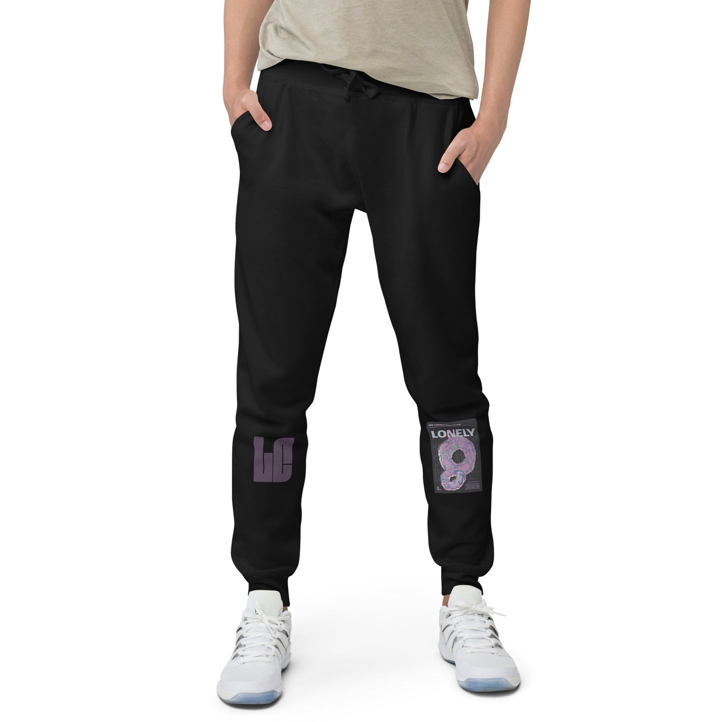 Unisex fleece sweatpants | Lonely Graphic Print