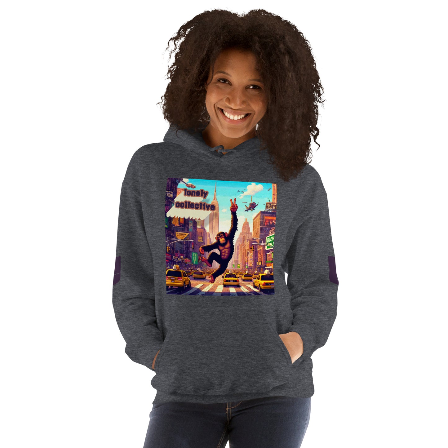 Unisex Hoodie | Lonely 16-Bit Ape