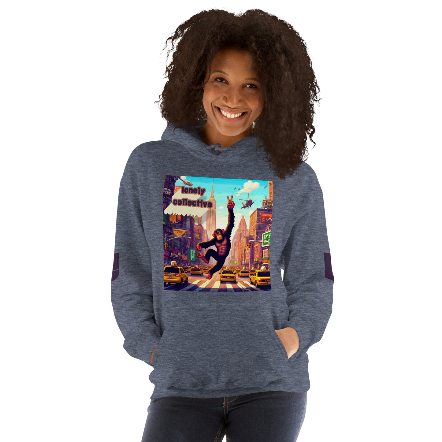 Unisex Hoodie | Lonely 16-Bit Ape