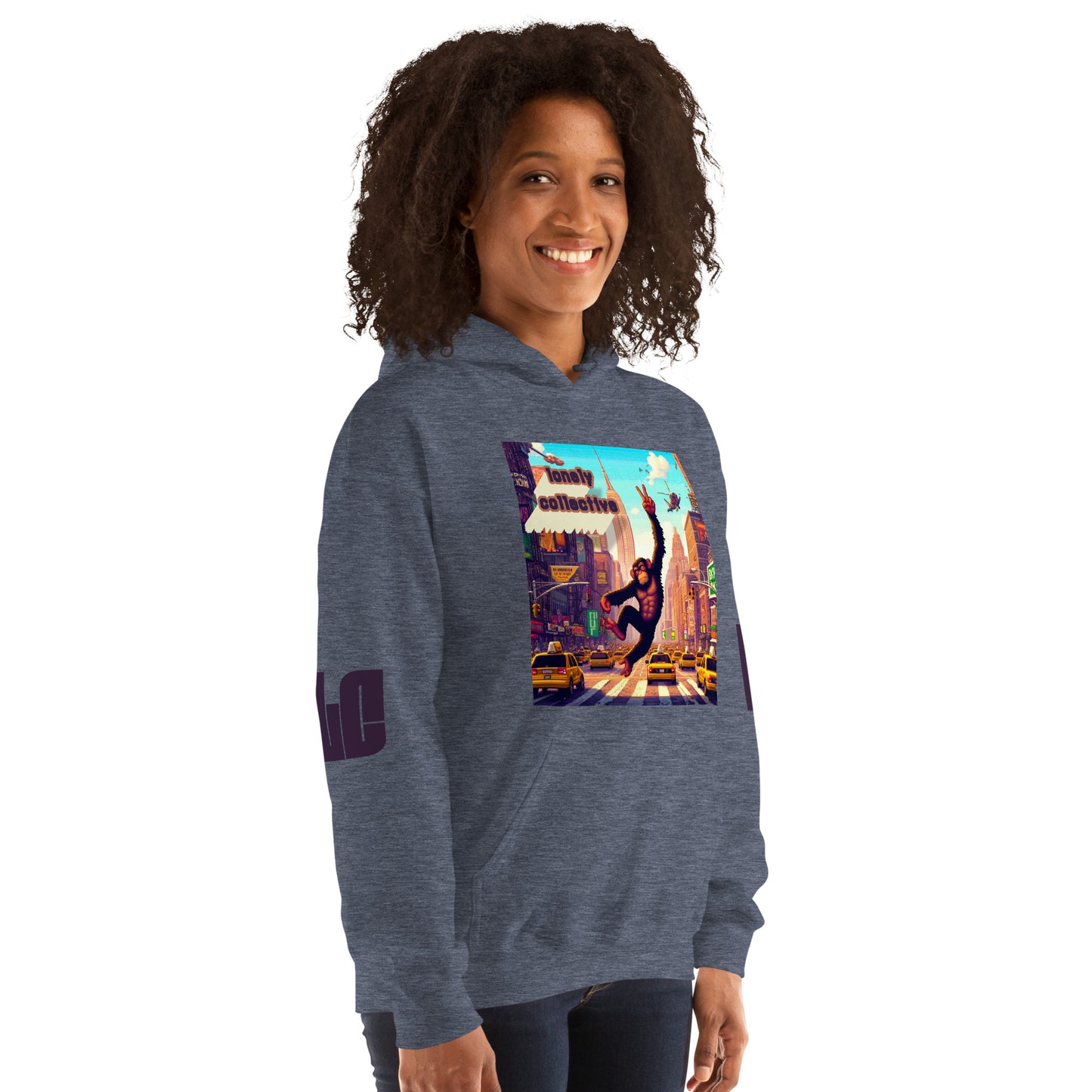 Unisex Hoodie | Lonely 16-Bit Ape