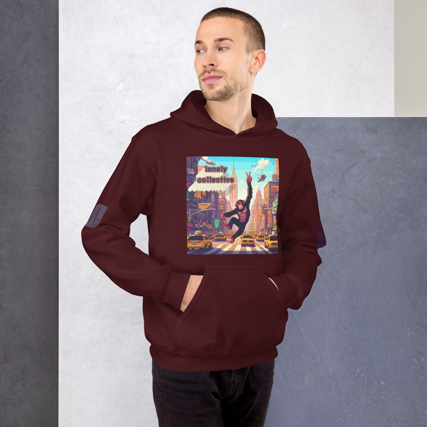Unisex Hoodie | Lonely 16-Bit Ape