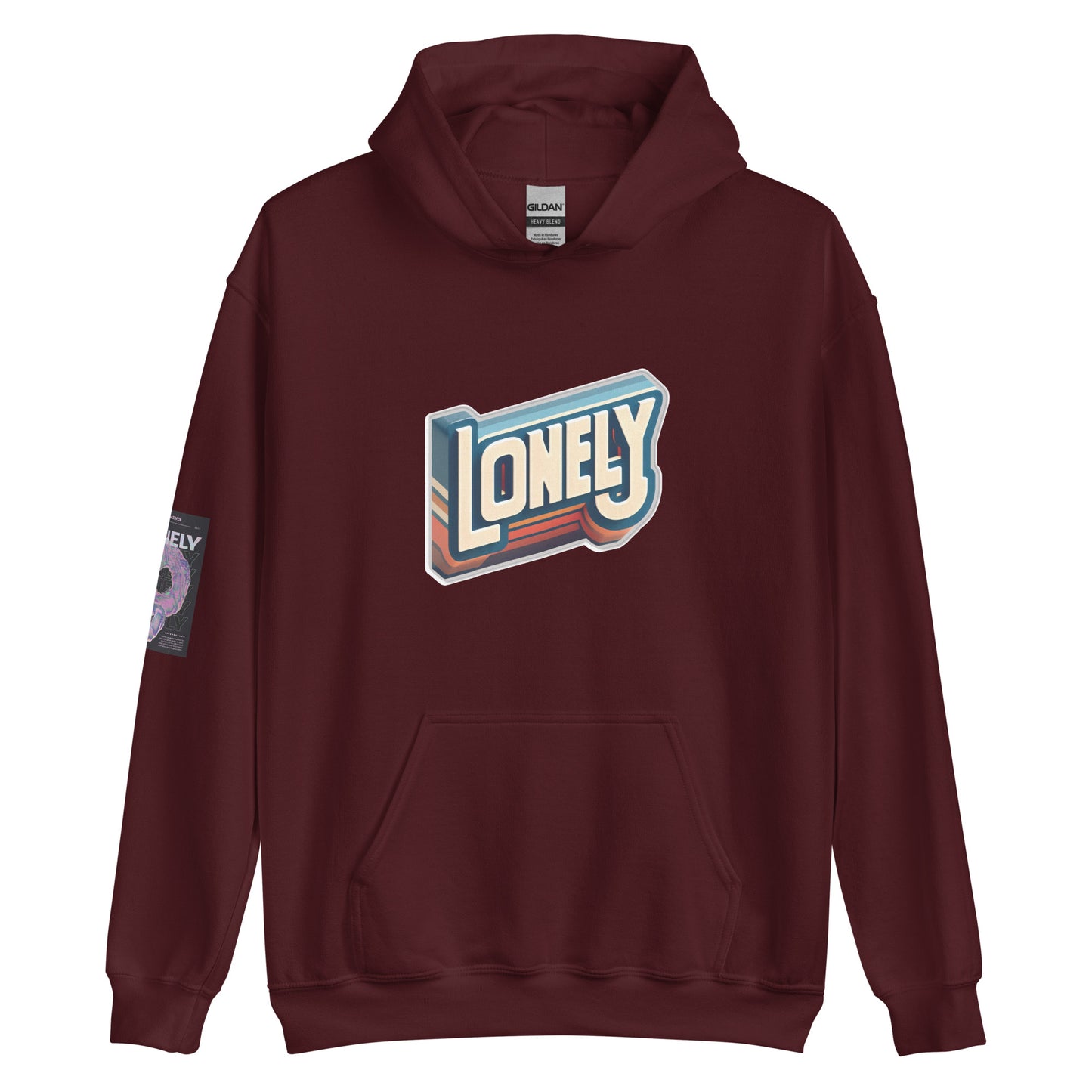 Unisex Hoodie | Lonely Block Print