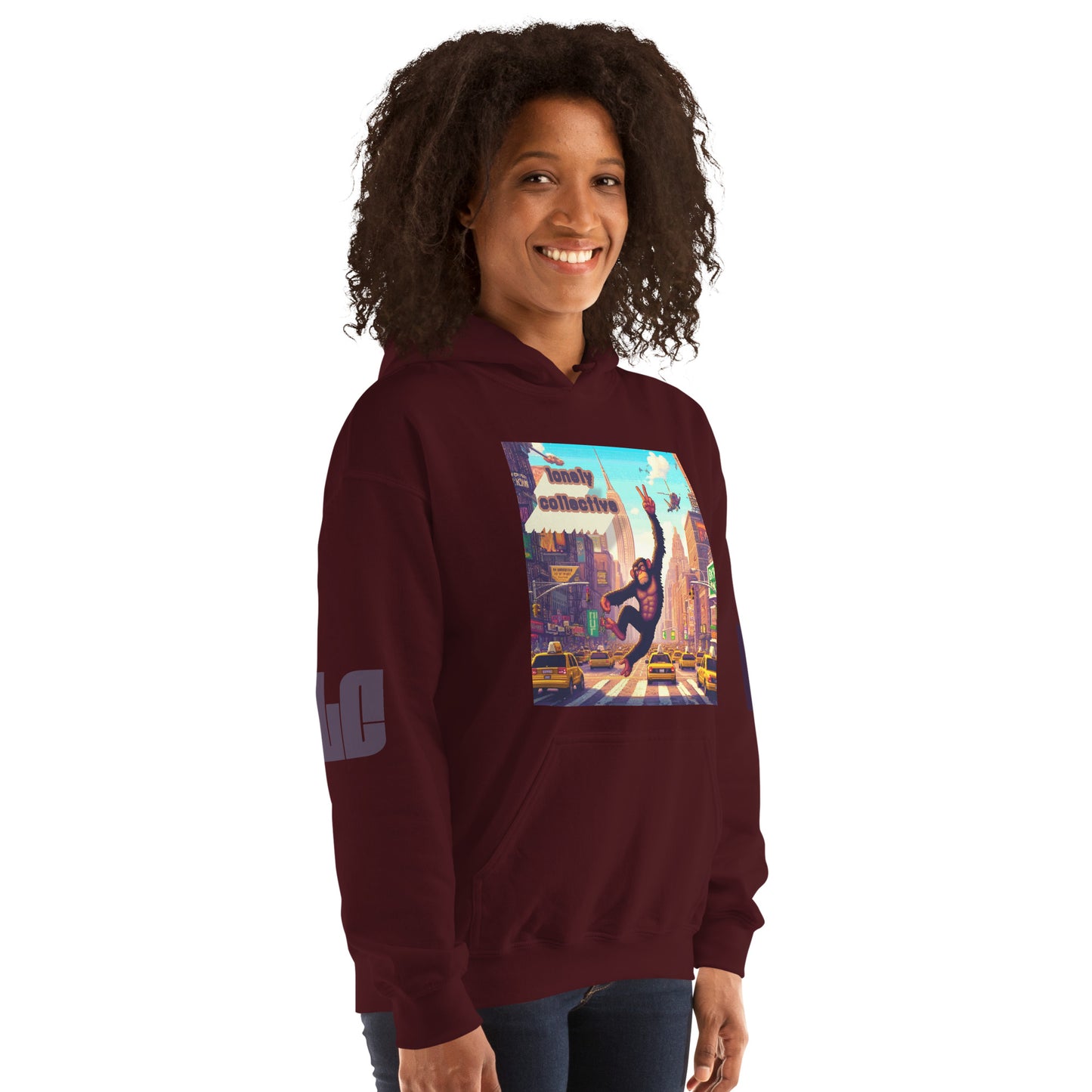Unisex Hoodie | Lonely 16-Bit Ape