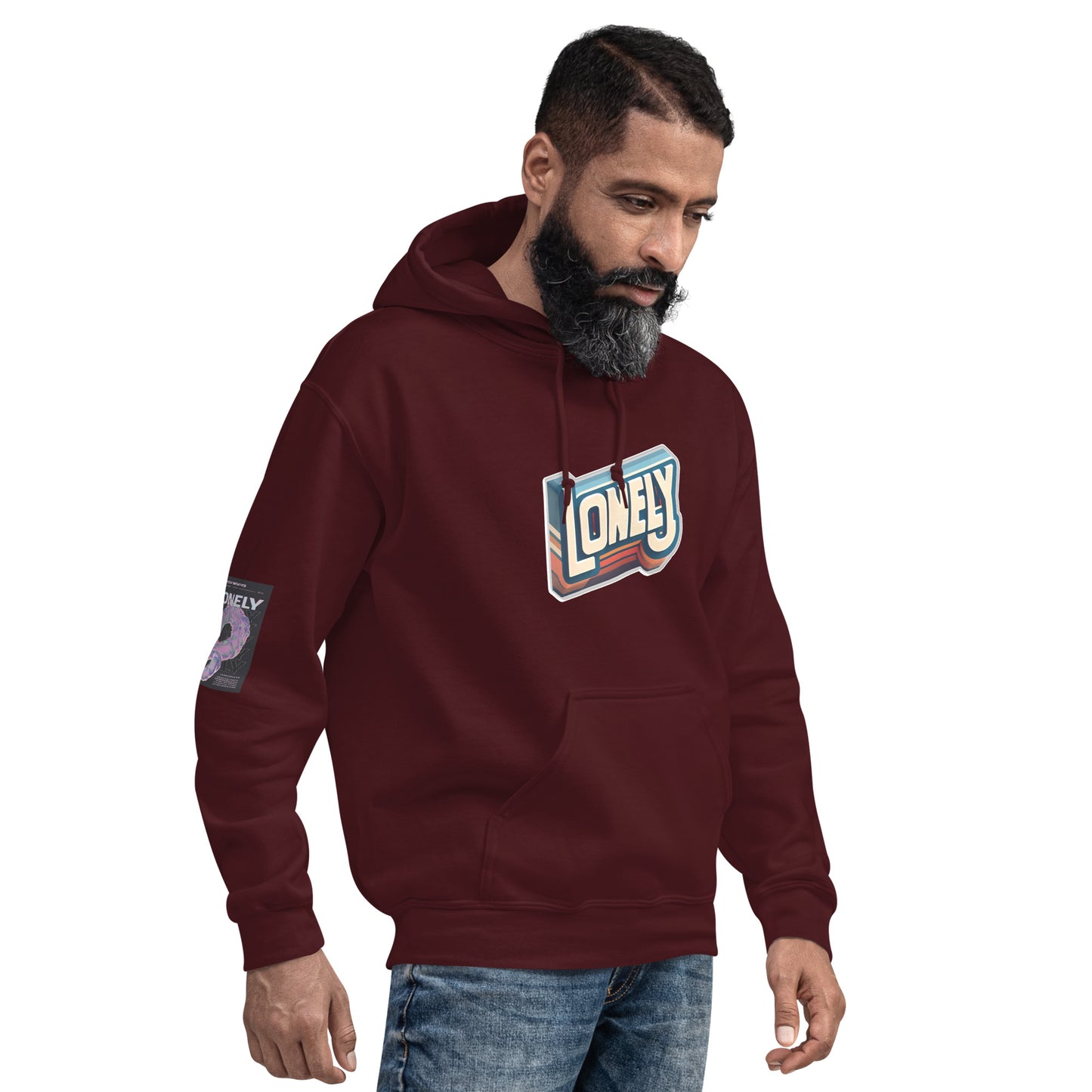 Unisex Hoodie | Lonely Block Print