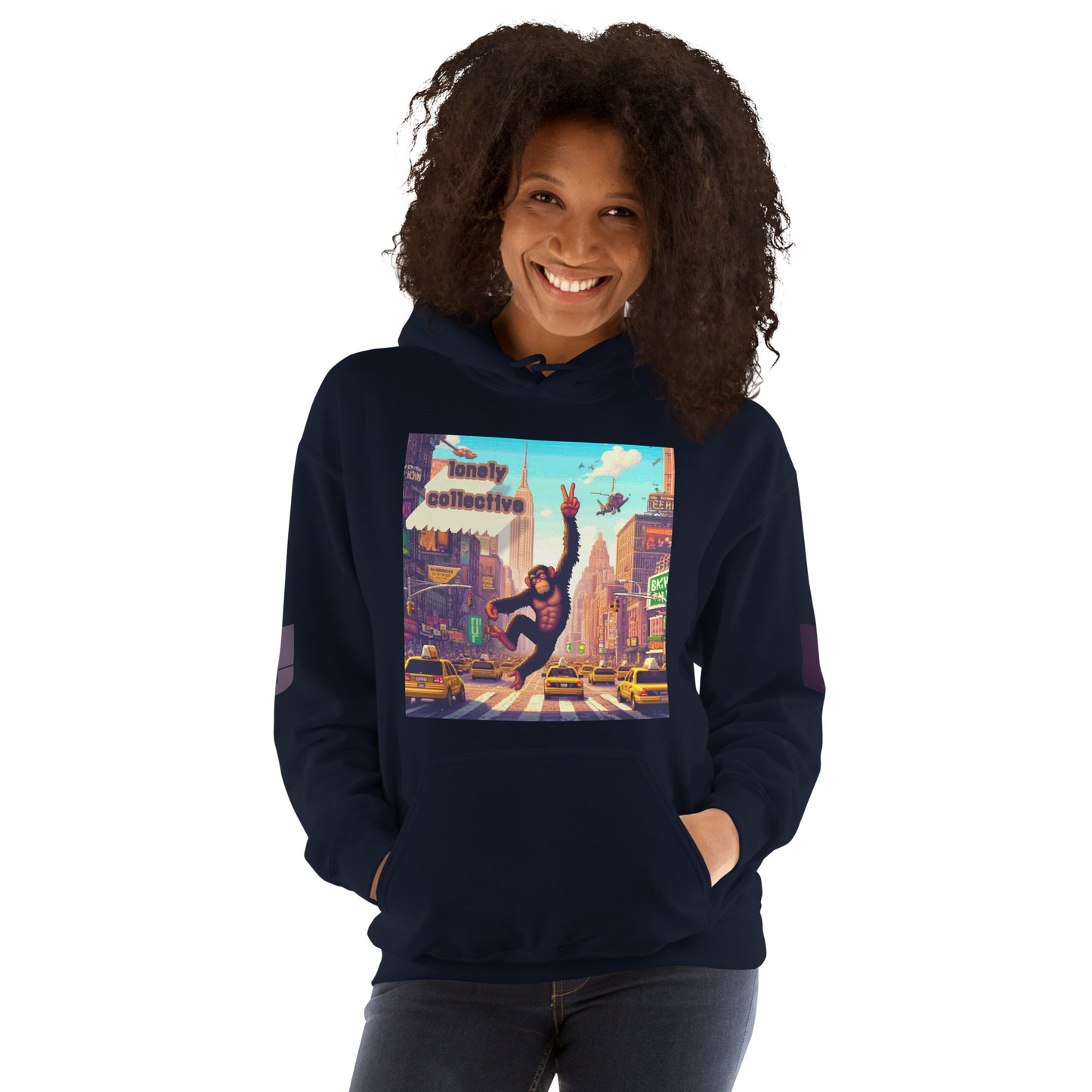 Unisex Hoodie | Lonely 16-Bit Ape
