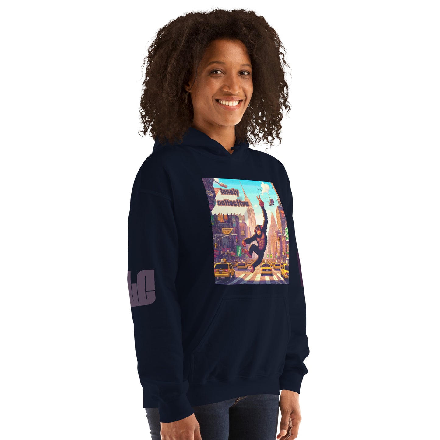 Unisex Hoodie | Lonely 16-Bit Ape