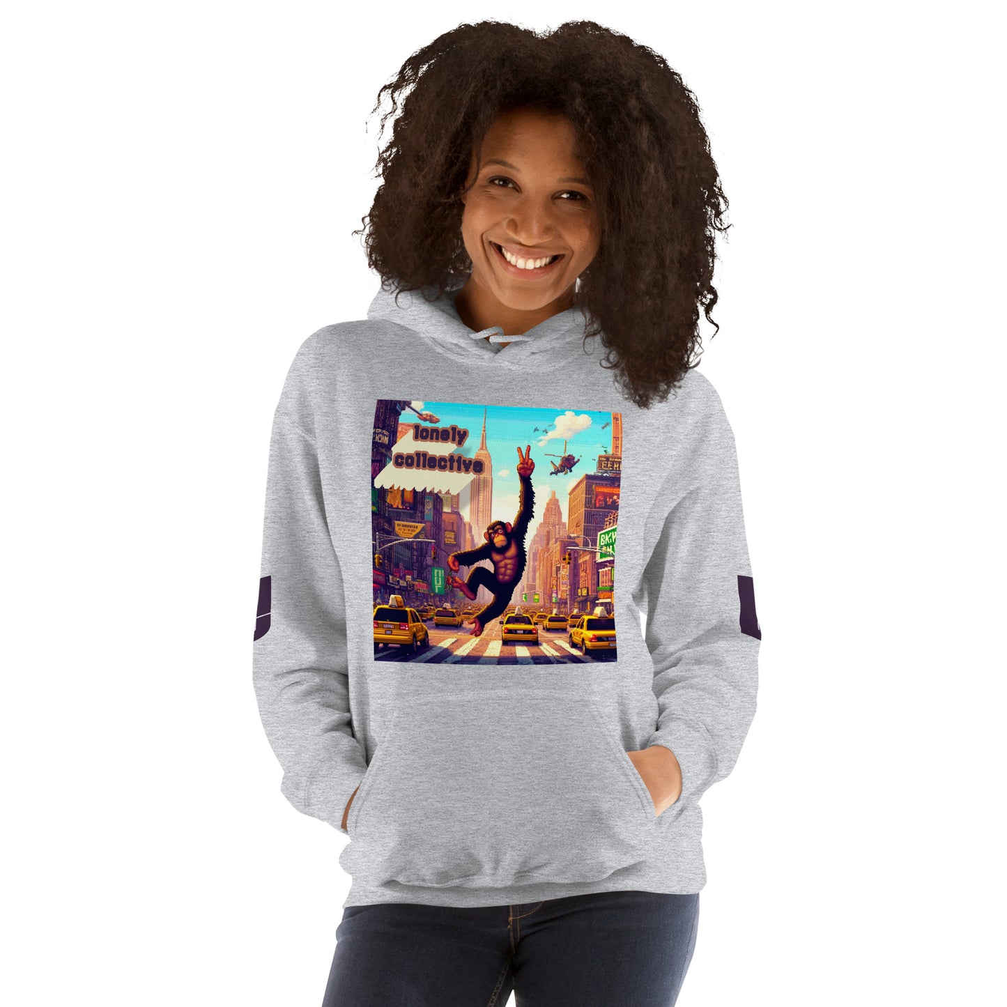 Unisex Hoodie | Lonely 16-Bit Ape
