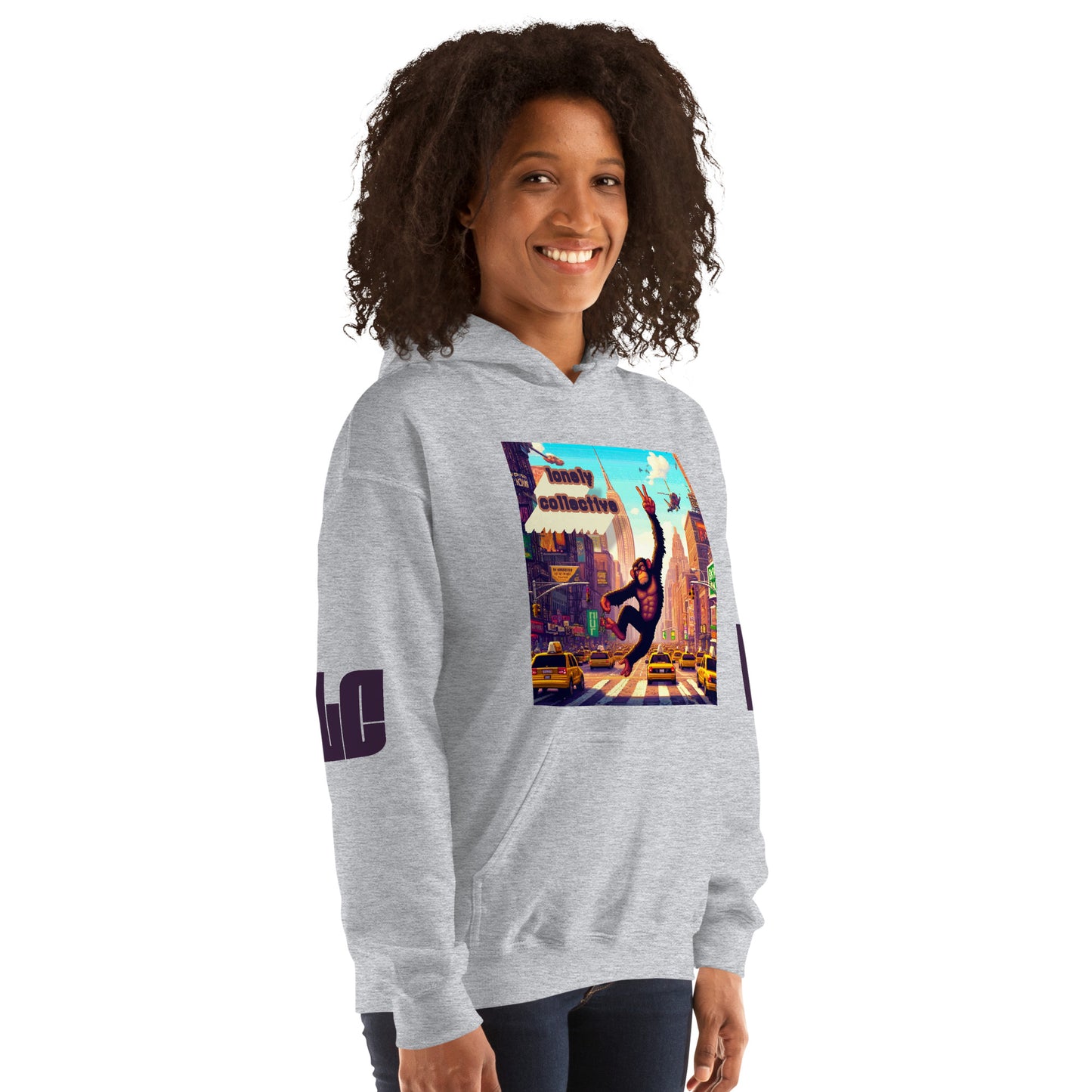 Unisex Hoodie | Lonely 16-Bit Ape