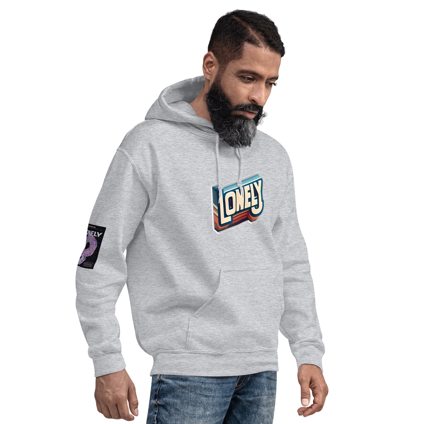 Unisex Hoodie | Lonely Block Print