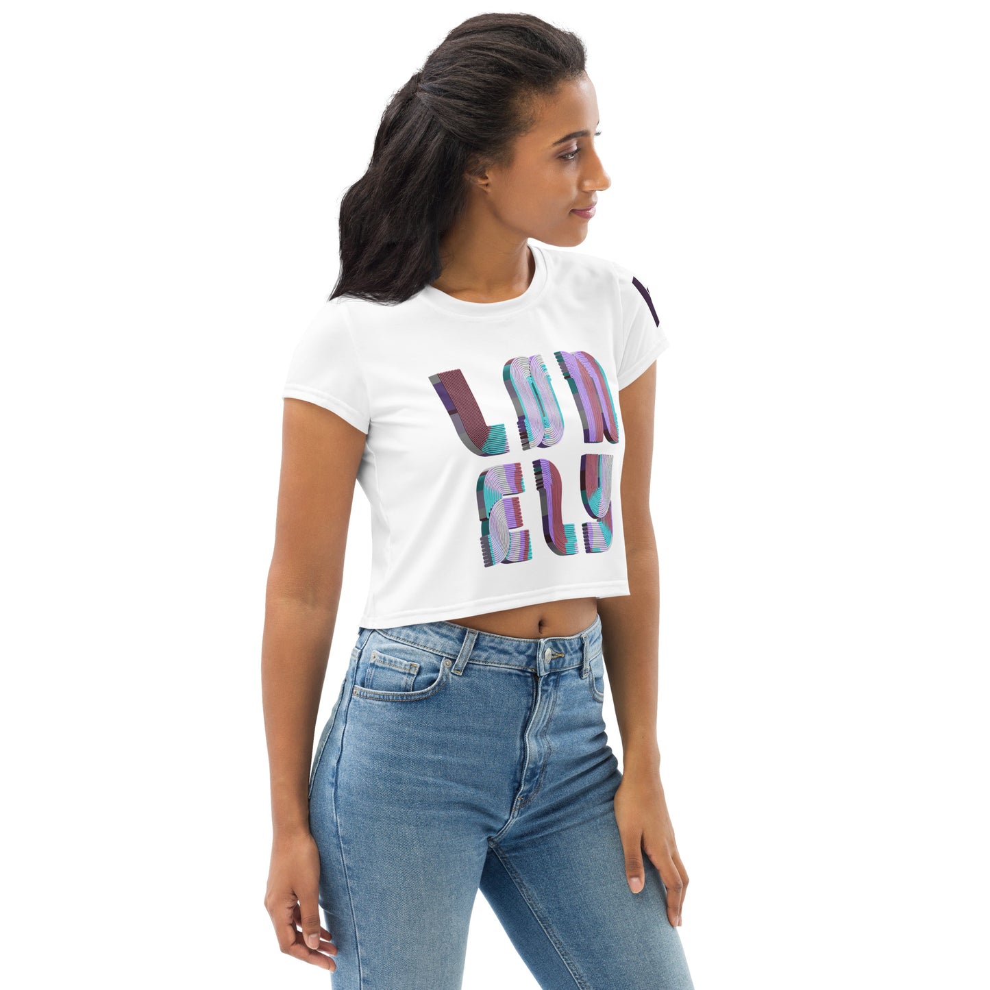 All-Over Print Crop Tee | Candy Print