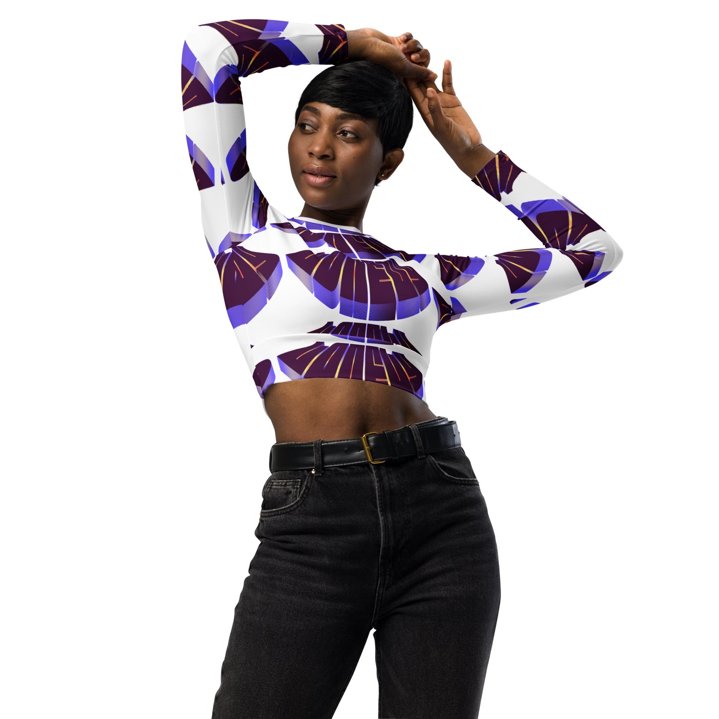 Recycled long-sleeve crop top | Lonely Vibe