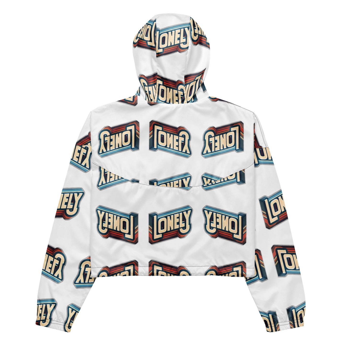 Women’s cropped windbreaker | Lonely Block Print