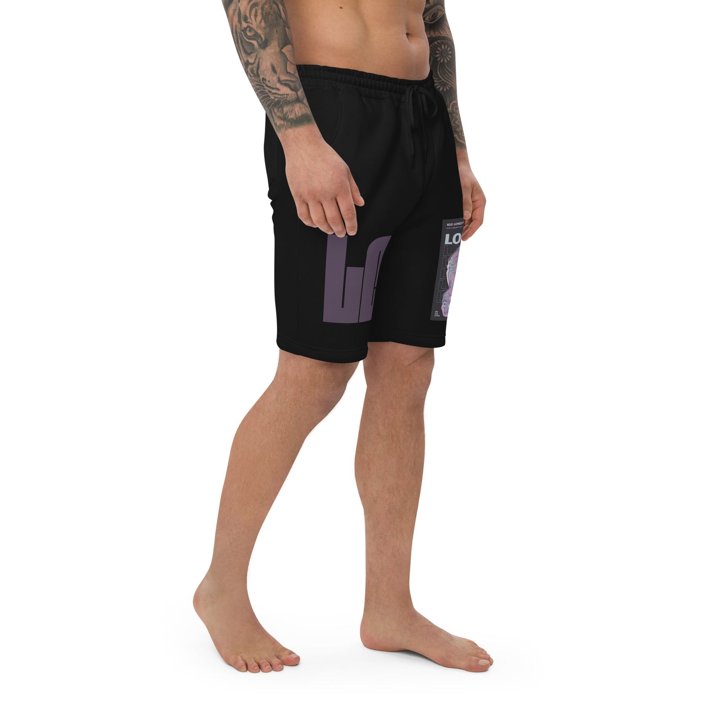 Men's Fleece Shorts | Lonely Purple Print