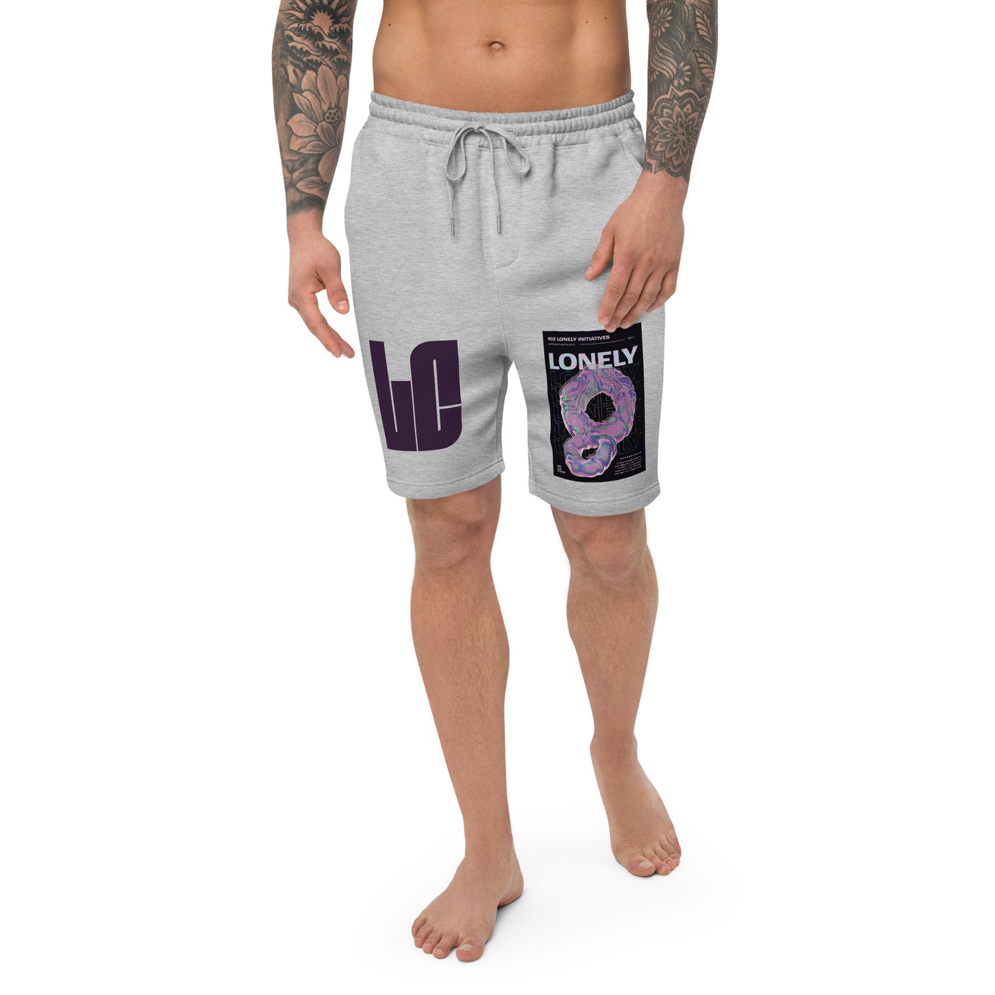 Men's Fleece Shorts | Lonely Purple Print