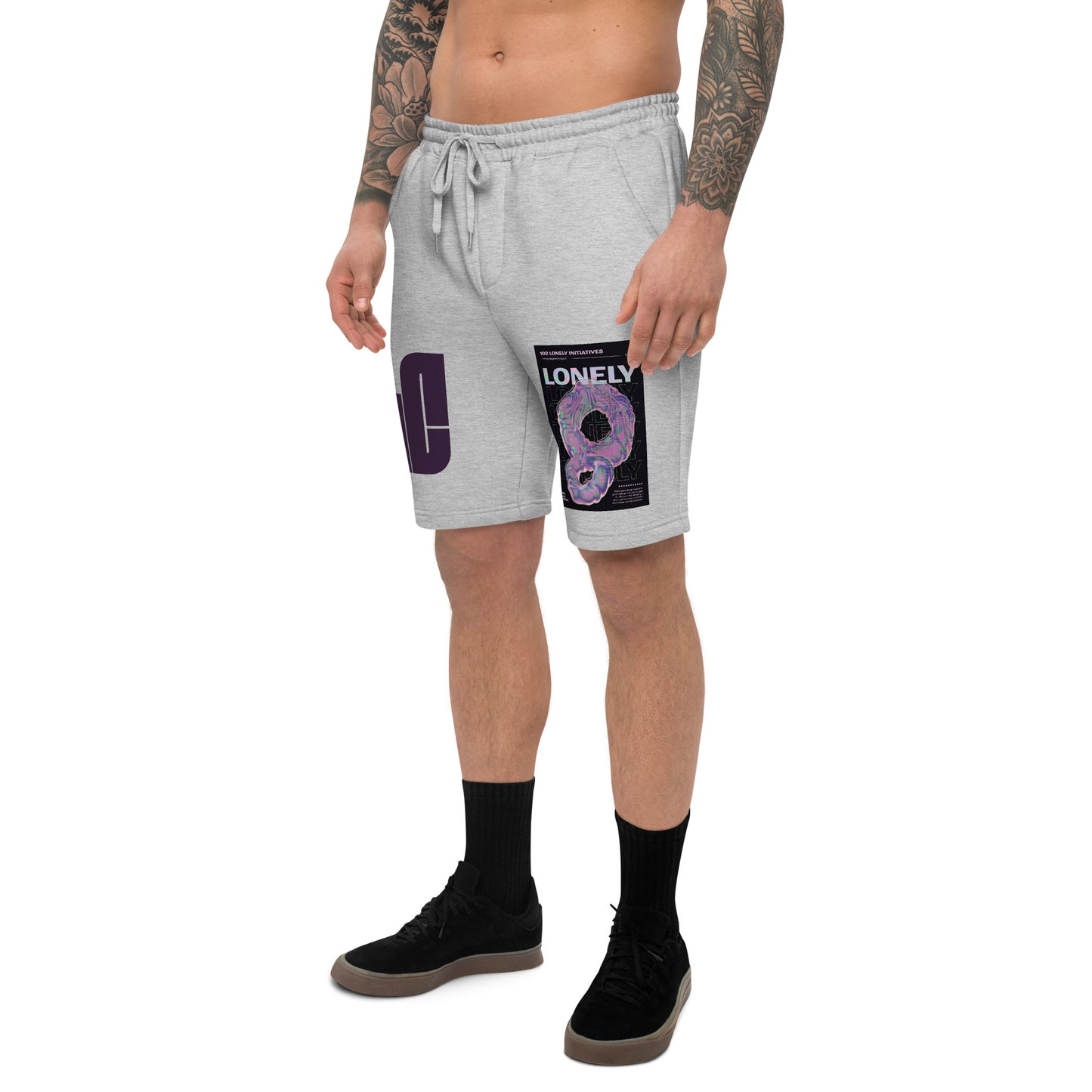 Men's Fleece Shorts | Lonely Purple Print