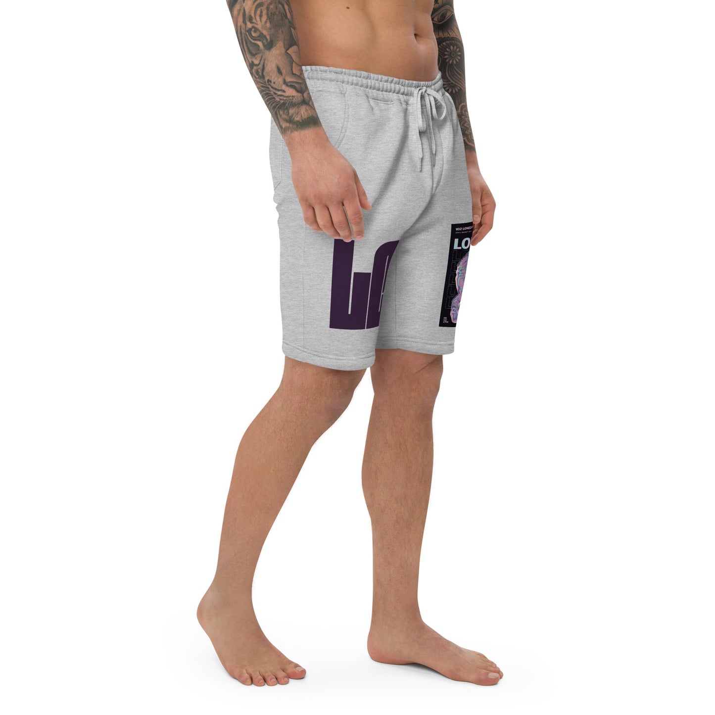 Men's Fleece Shorts | Lonely Purple Print