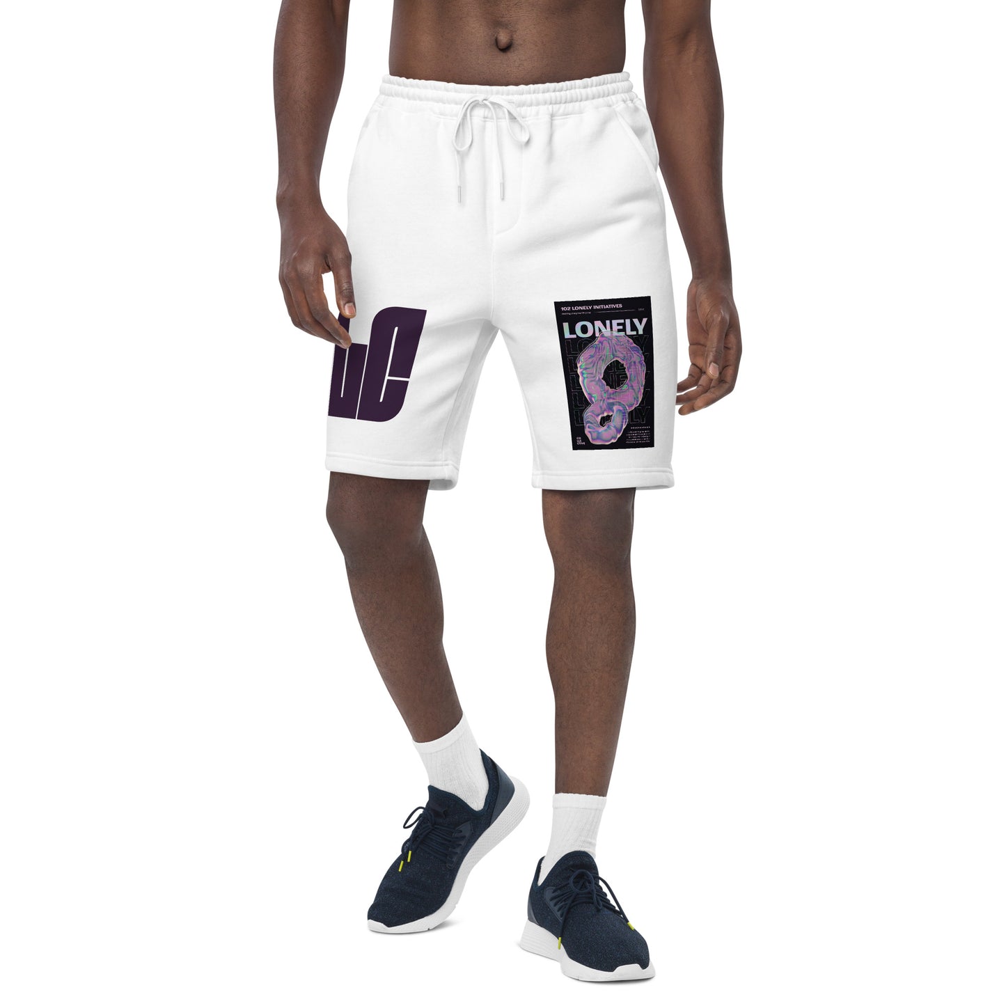 Men's Fleece Shorts | Lonely Purple Print
