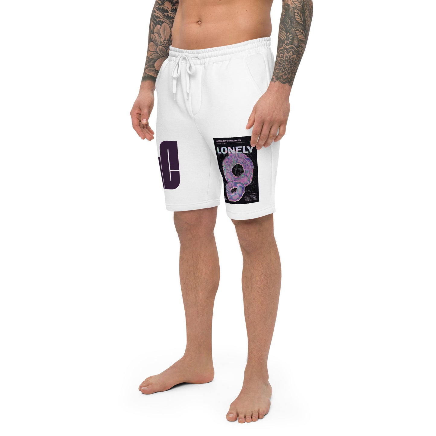 Men's Fleece Shorts | Lonely Purple Print