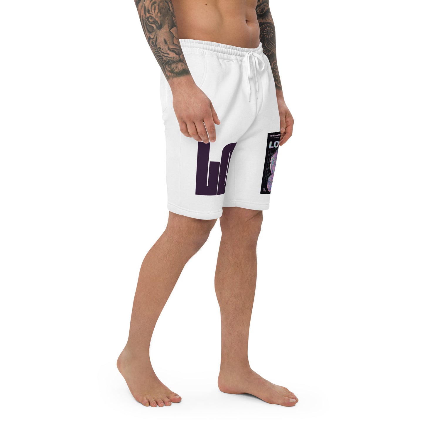 Men's Fleece Shorts | Lonely Purple Print