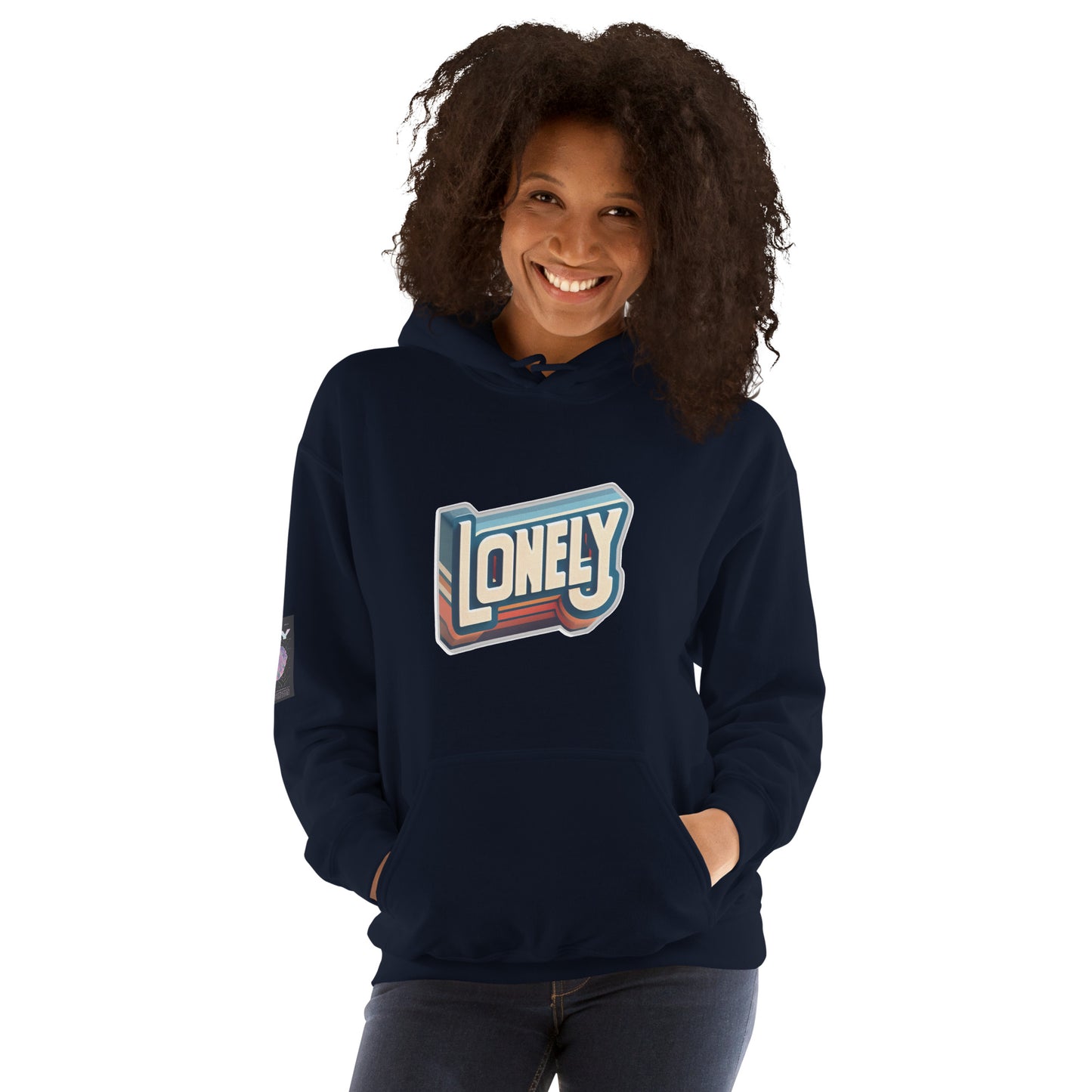 Unisex Hoodie | Lonely Block Print